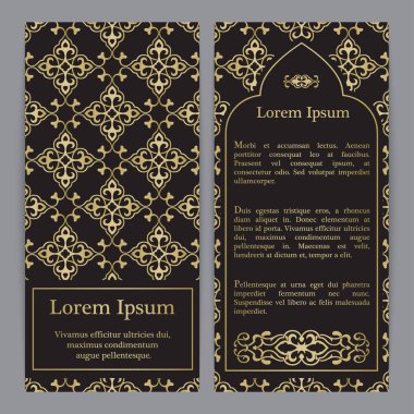 Siyah ve altın renkleri vektör afiş.