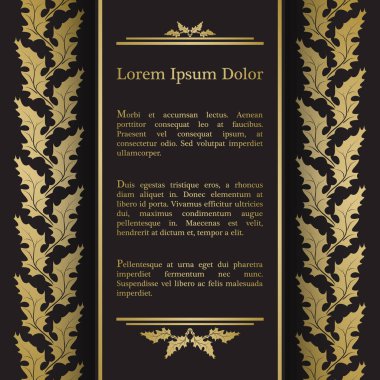 Altın grafik thistle ile arka plan.