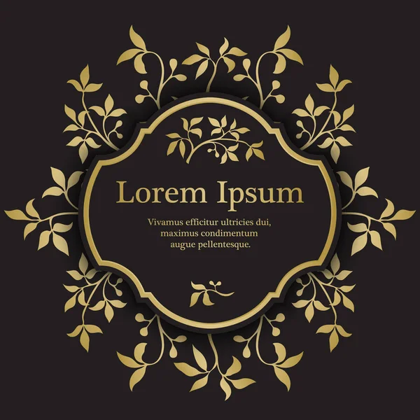 Altın grafik çiçekler ile arka plan