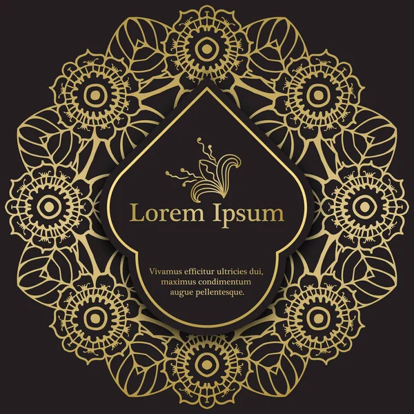 Altın grafik çiçekler ile arka plan