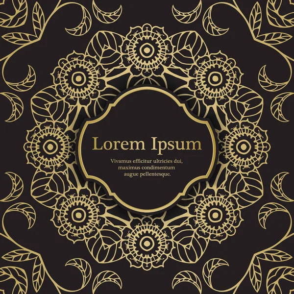 Altın grafik çiçekler ile arka plan