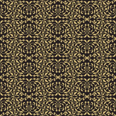 Seamless modeli. Siyah ve altın rengi