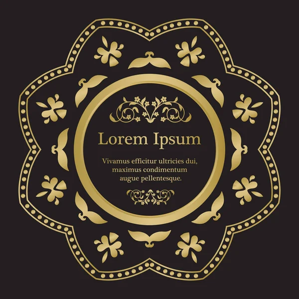 Altın grafik çiçekler ile arka plan