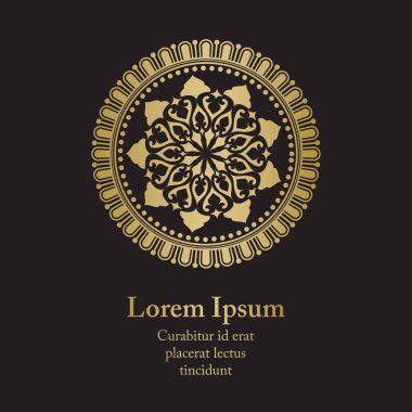 Arka plan ile altın çiçek süsleme.