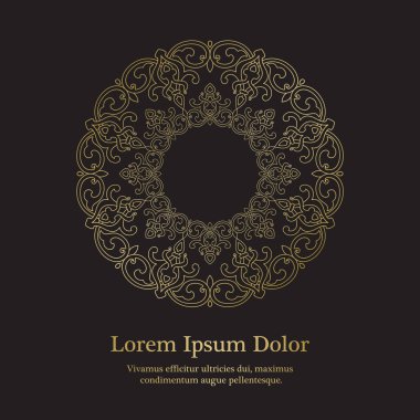 Arka plan ile altın çiçek süsleme.