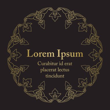 Arka plan ile altın çiçek süsleme.