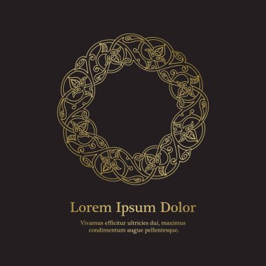 Arka plan ile altın çiçek süsleme.