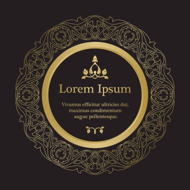 Arka plan ile altın çiçek süsleme.