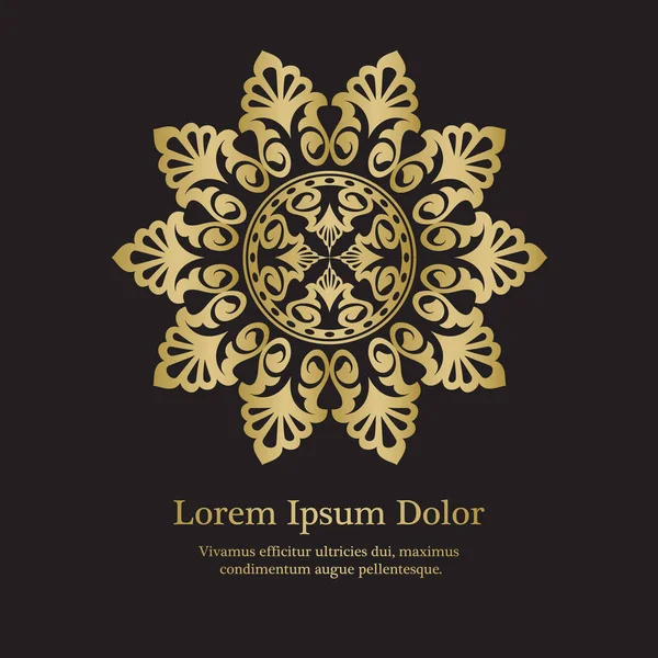 Arka plan ile altın çiçek süsleme.