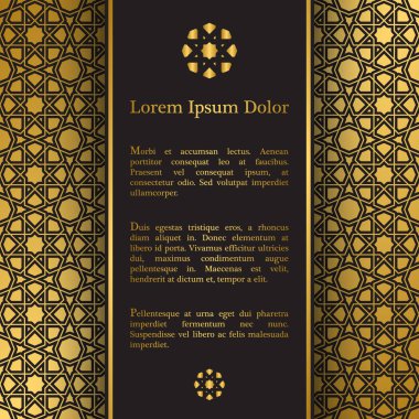 Vektör İslam etnik davetiye tasarımı veya arka plan