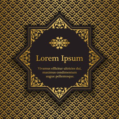 Arka plan ile altın çiçek desenli