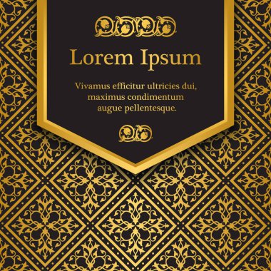 Arka plan ile altın çiçek desenli