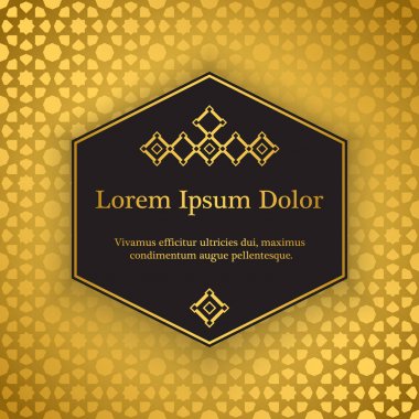 Altın girih desenli arka plan