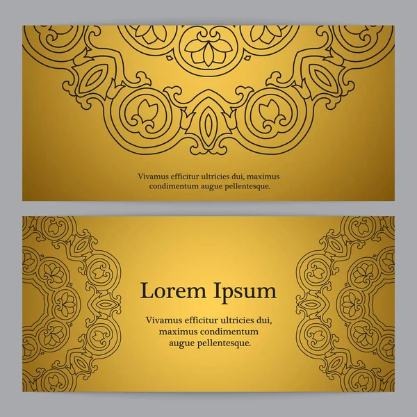 Background with gold ornament — Stock Vector