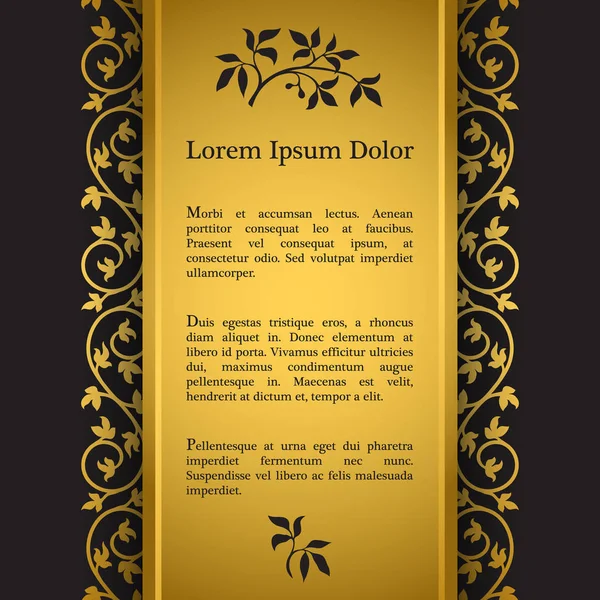 Arka plan ile altın çiçek desenli