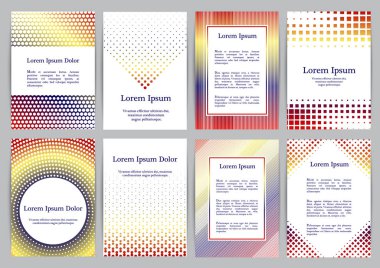 Desenleri - lekeli ve yarı ton ile el ilanları.