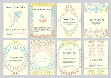 A4 için vektör şablonlarıyla çiçekler