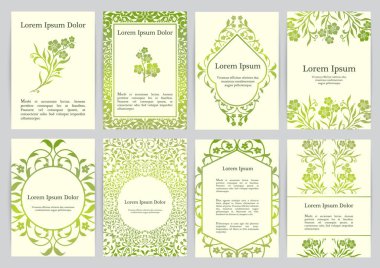 A4 için vektör şablonlarıyla çiçekler