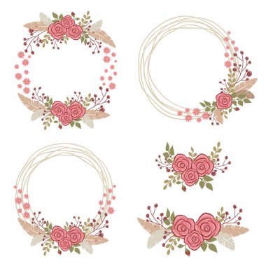 Romantik çiçek çelenk