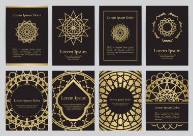 Kutsal geometri sembolleri ile A4 için vektör şablonları