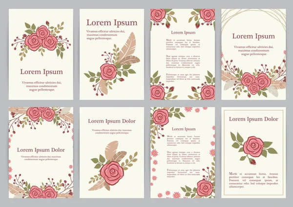 Romantik düğün davetiyesi seti