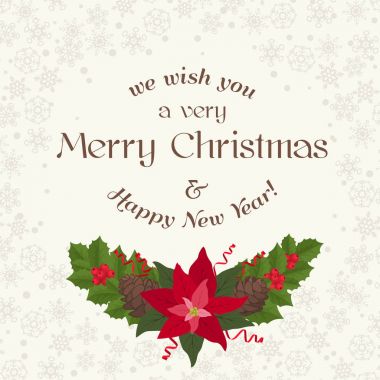 Merry Christmas and Happy New Year background clipart