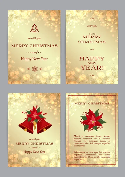 Merry Christmas and Happy New Year backgrounds — Stock Vector