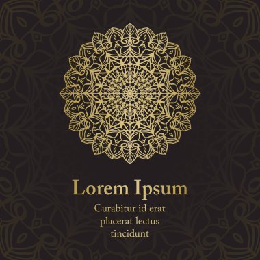 Arka plan ile altın çiçek süsleme.