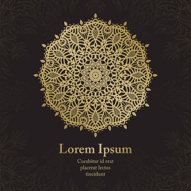 Arka plan ile altın çiçek süsleme.