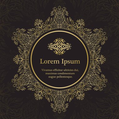 Arka plan ile altın süs mandala