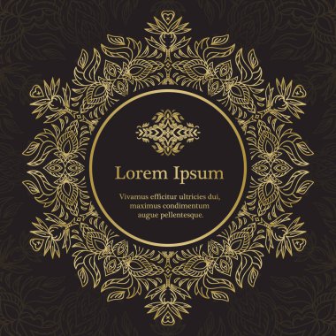 Arka plan ile altın çiçek süsleme.