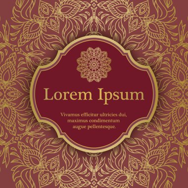 Arka plan ile altın çiçek süsleme.