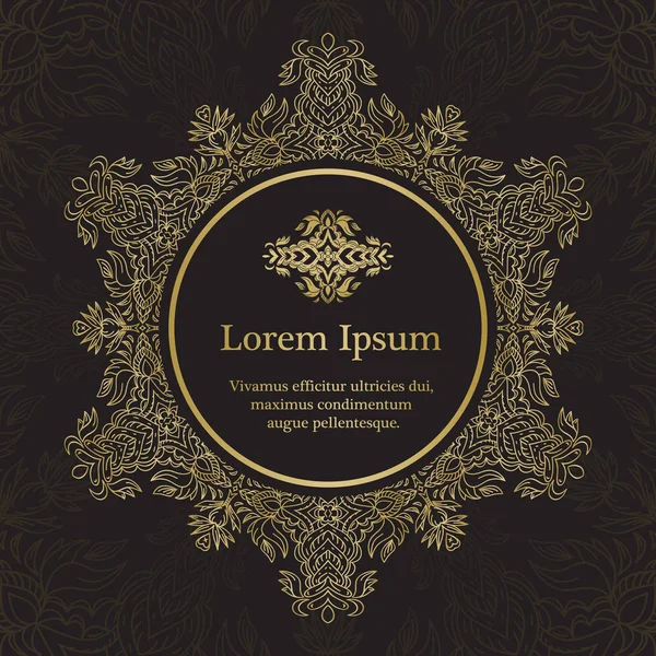 Arka plan ile altın süs mandala