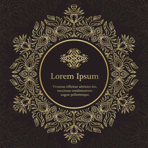 Arka plan ile altın çiçek süsleme.