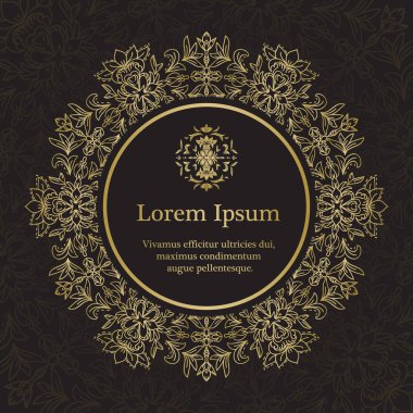 Arka plan ile altın çiçek süsleme.