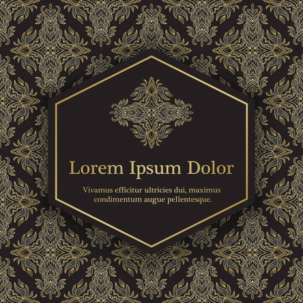Arka plan ile altın damasko süsleme