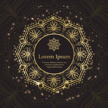 Altın ve siyah davet şablonu