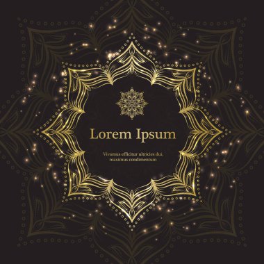 Altın ve siyah davet şablonu