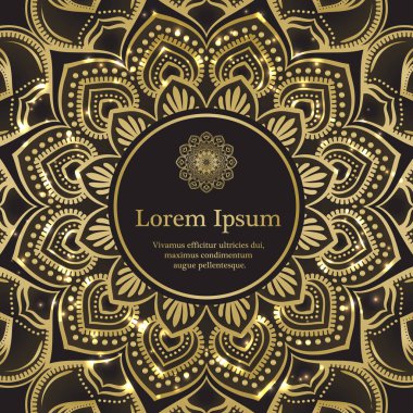 Altın ve siyah davet şablonu