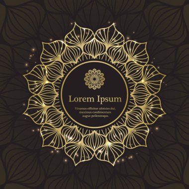 Altın ve siyah davet şablonu