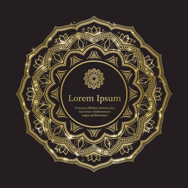 Altın ve siyah davet şablonu