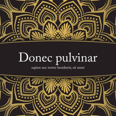 Altın ve siyah davet şablonu