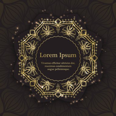 Altın ve siyah davet şablonu