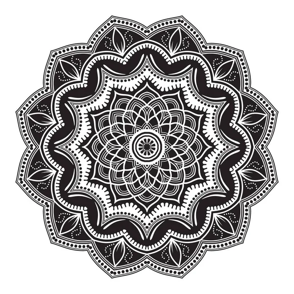 Runde Blume Mandala Ornament — Stockvektor