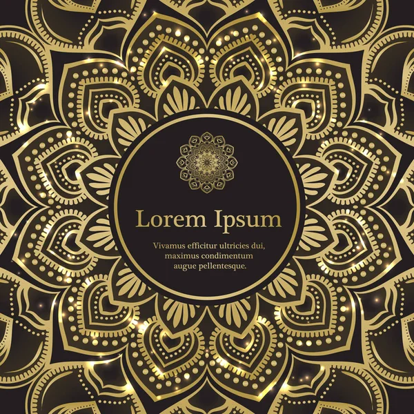 Altın ve siyah davet şablonu