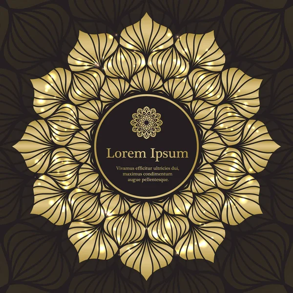 Altın ve siyah davet şablonu