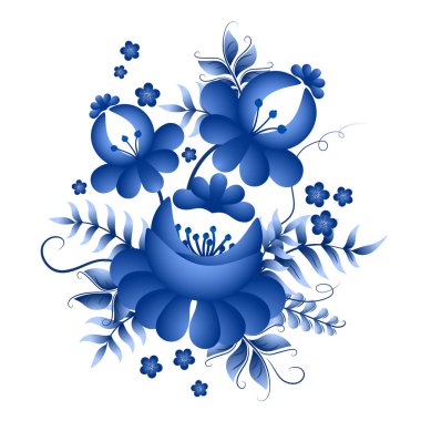 Klasik Rus ghzel Süsleme motifi 