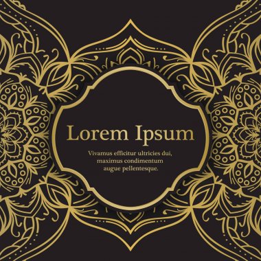 Altın ve siyah davet şablonu
