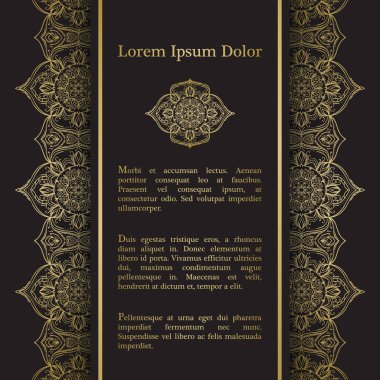 Arka plan ile altın çiçek süsleme.