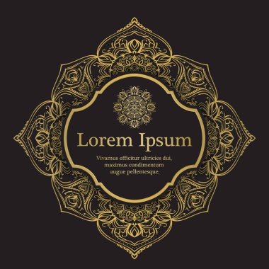 Altın ve siyah davet şablonu